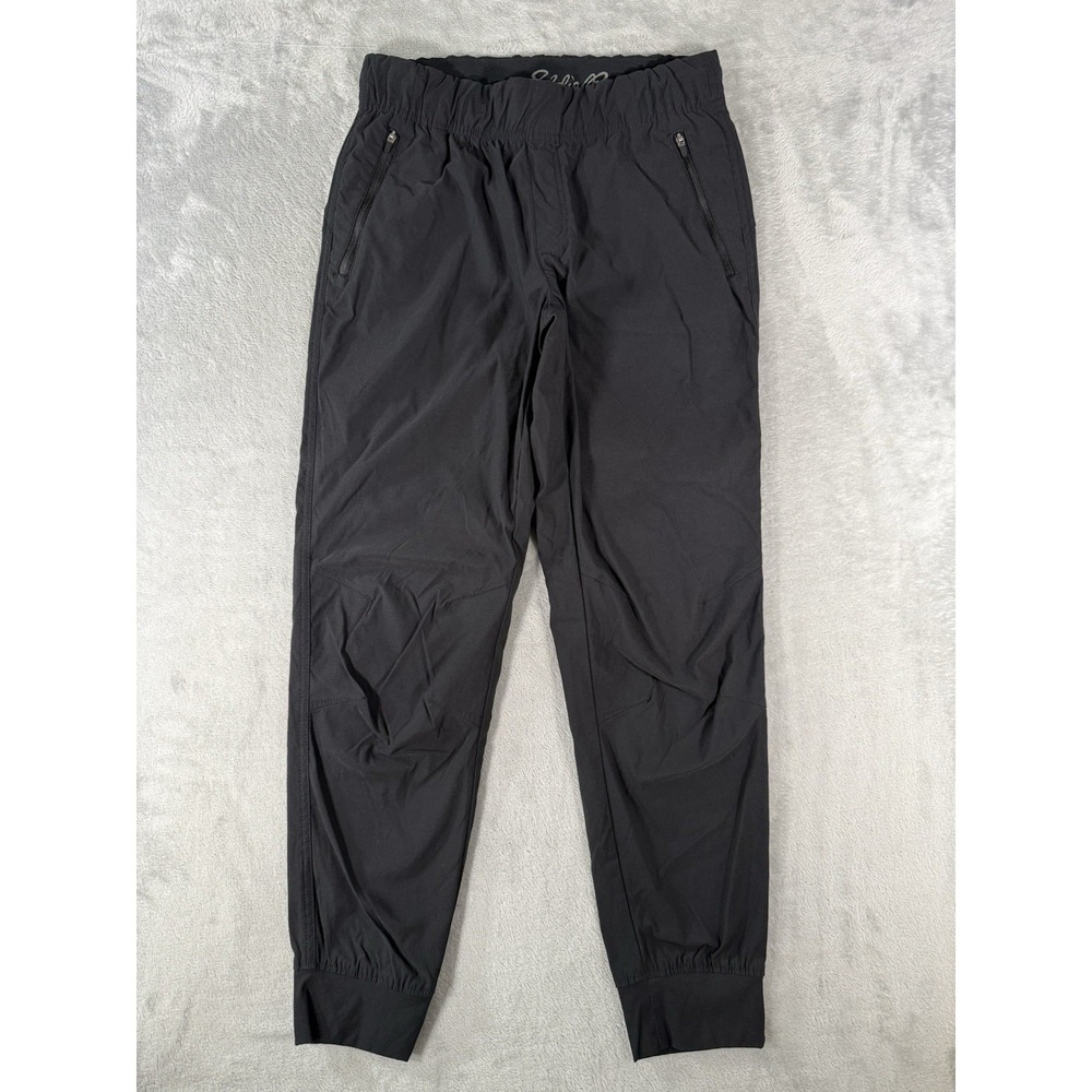 Eddie Bauer Joggers Women's 4 Black Rainier Pants Zip Pockets Hiking Outdoor